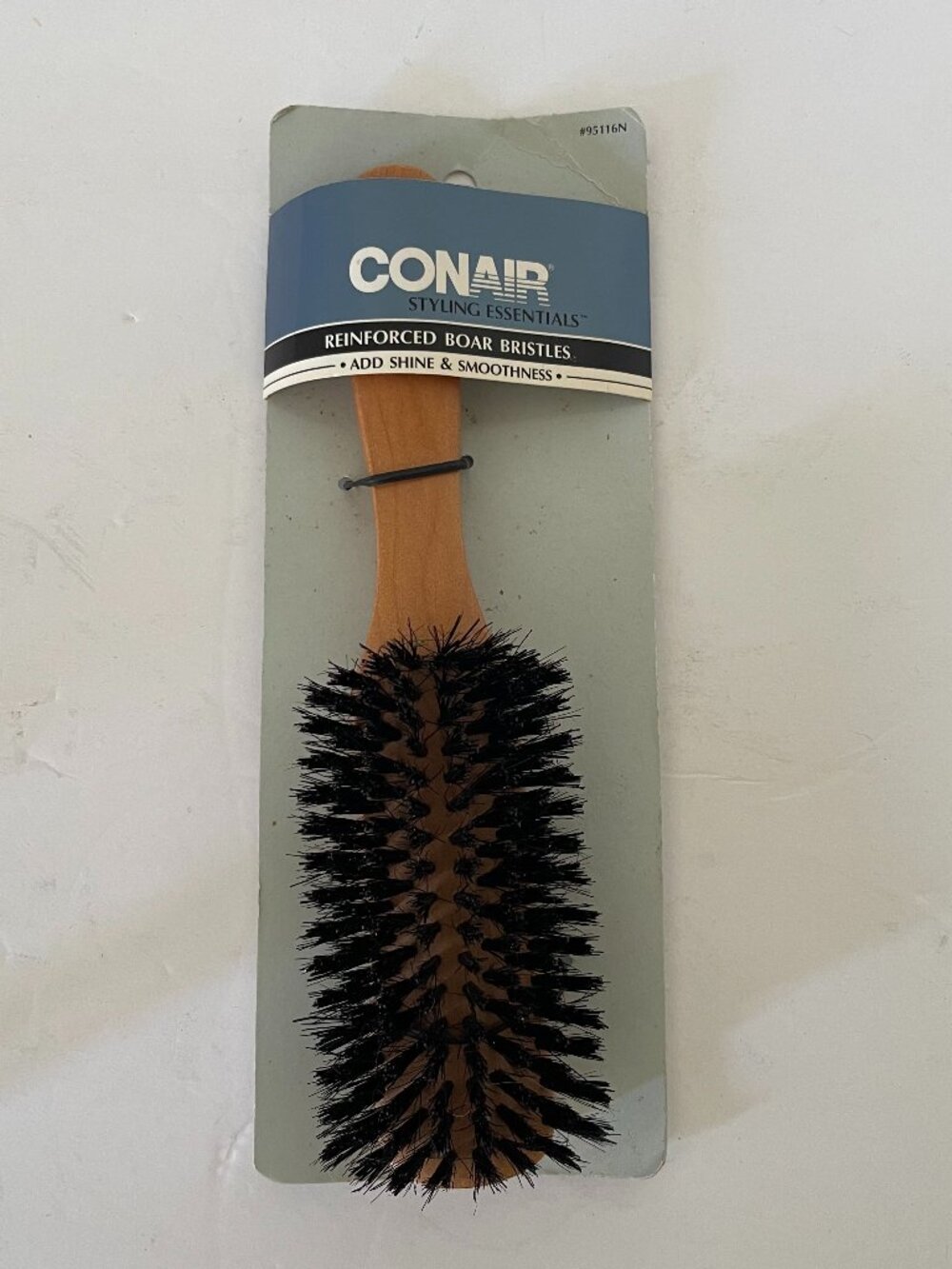 1 Conair Shines & Smoothest Hair Brush 100% Boar Reinforced Bristles Wood